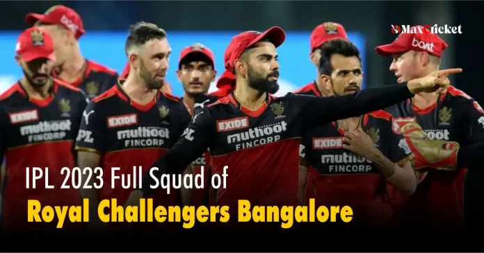 Royal Challengers Bangalore Squad for IPL 2023